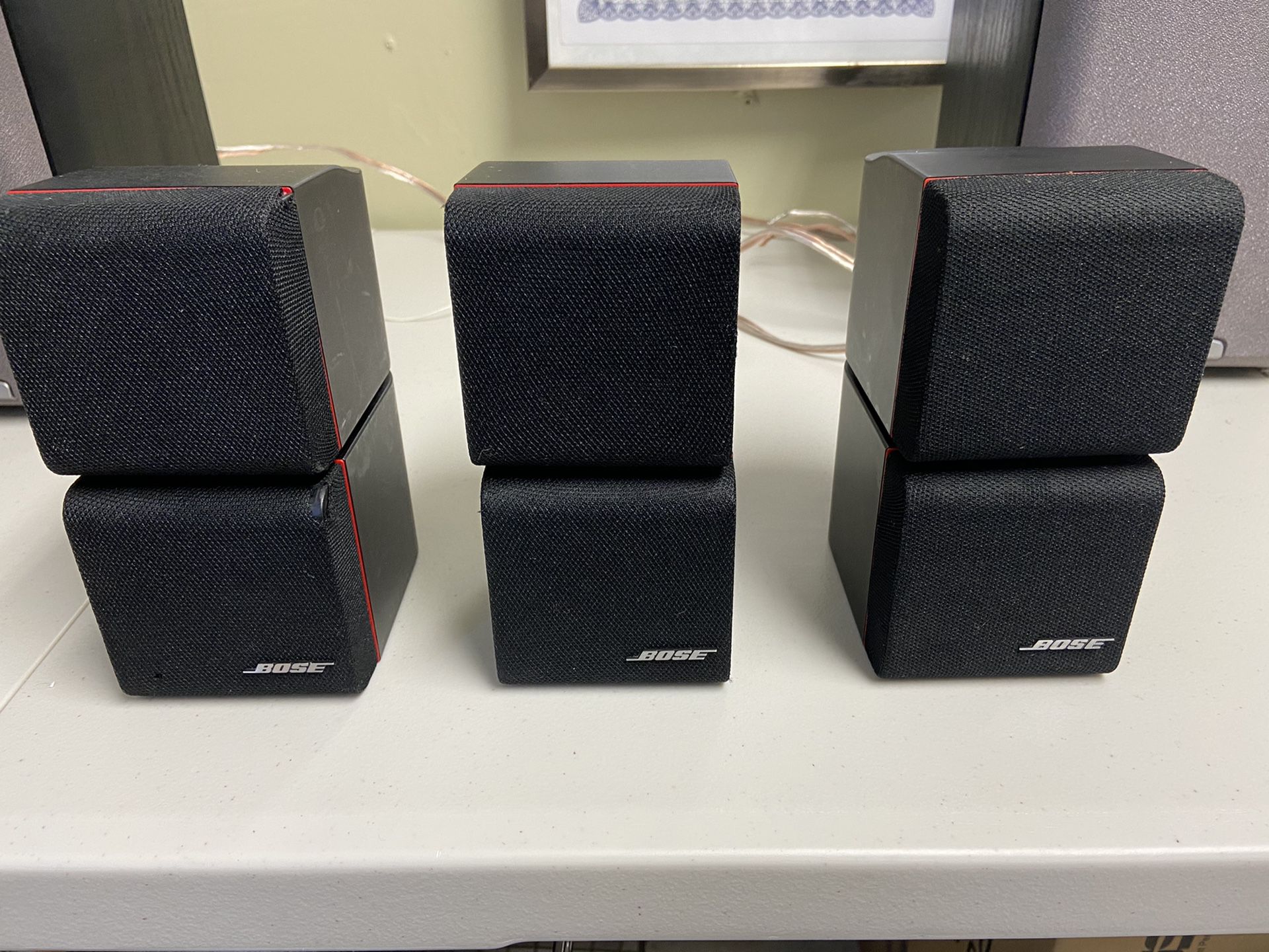 Bose double cube speakers redline in excellent condition.