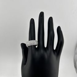 14k White Gold Ring With Natural Diamonds 