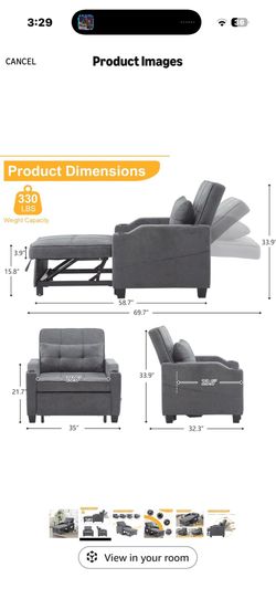 Convertible Sofa bed - new in box.