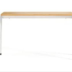 Oliver Space GISELLE Desk White Wood Natural Desktop Writing Table NEW slight assembly required