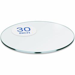 Dulles Glass 30 inch Round Glass Table Top - Tempered - 1/4" Thick Glass Surface, Safe Flat Polished, Multipurpose for Dining Table, Patio, Coffee and