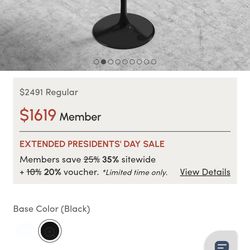 Tulip Table Round - Carrara 'Rove concepts'