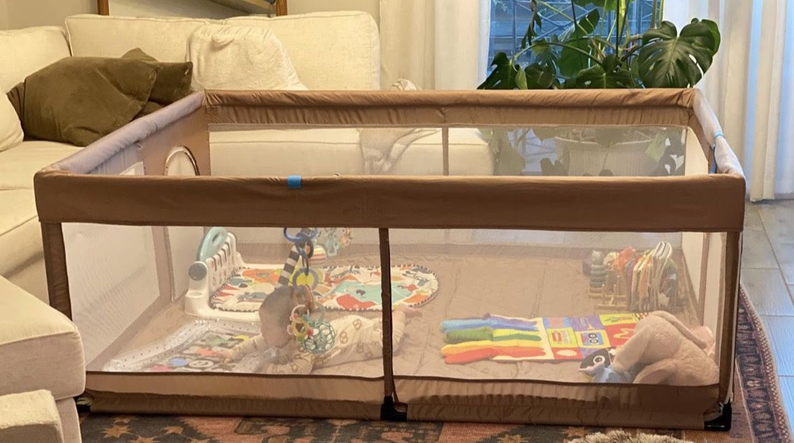 Omzer Extra Large Baby Playpen with Mat Included 71”x59”x26”