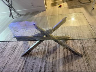 Glass Top Console Table, coffee table, end table. 3 pieces
