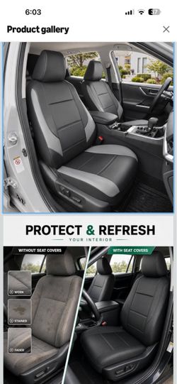 GIANT PANDA Front Seat Covers for Nissan Rogue Altima Sentra Versa Kicks Murano Pathfinder Maxima,Faux Leather Bucket Seat Cover Fit Nissan Seat Prote