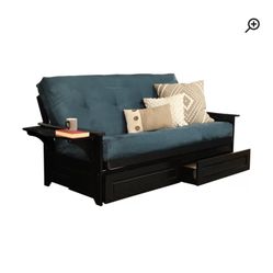 Convertible Sofa/Futon Bed With New Mattress Two Drawers