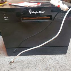 Magic Chef 6-Place-Settings AC Countertop Dishwasher, Black