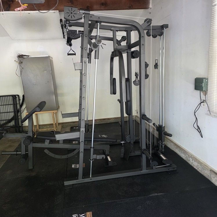 Smith Machine 2001 | Multi-Use Adj Bench | Gym Equipment | Fitness | Squat Rack | Excercise |🔴WEIGHTS AND BARBELL SOLD SEPARATELY 🔴 FREE DELIVERY 🚚