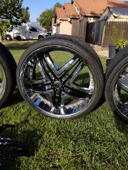 Rims and tires.