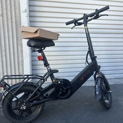 DYU Electric Bike for Adults Teens, Folding Electric Bicycle,Commuter City E-Bike with 350W Motor and 36V 7.8Ah Battery,3 Levels Assist, Dual Disc Bra