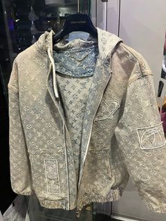 Limited LV x NBA Zip-through Denim Hoodie Jacket, Large
