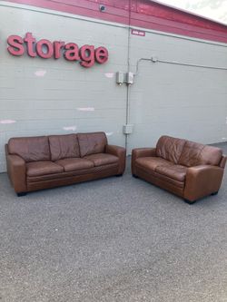 Genuine Leather Sofa Couch Set