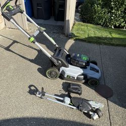Ego Lawn Mower And Weed Trimmer 