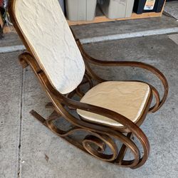 Vintage Antique Bentwood Rocking Chair 