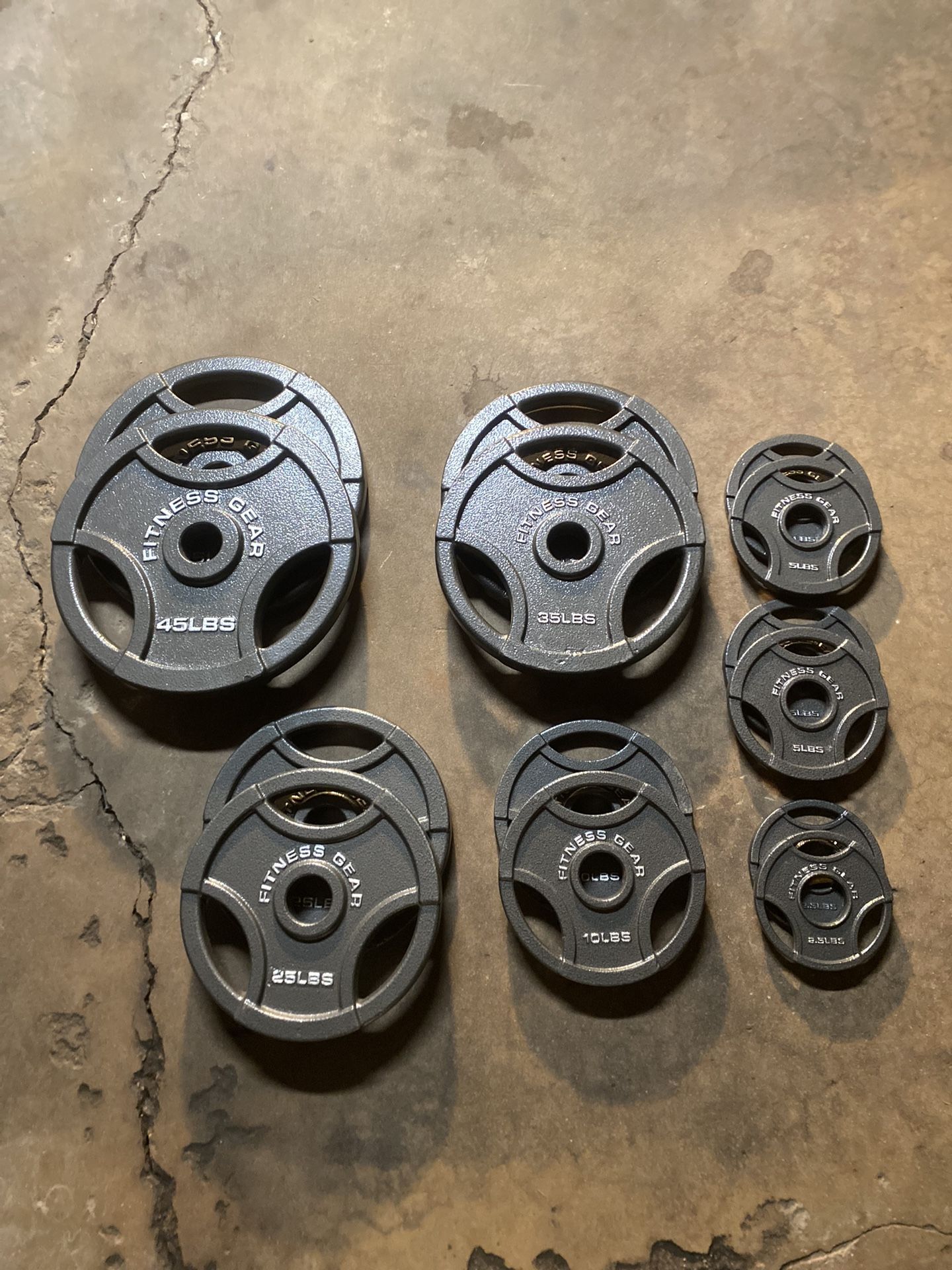 Gym - 255 Lbs Fitness Gear Iron Plates