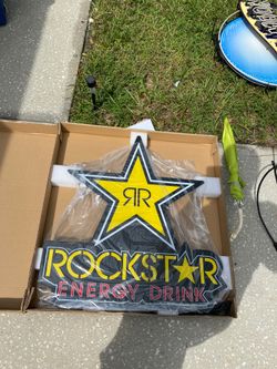 Rockstar LED light up sign brand new 250 or best offer