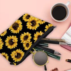 Sun flower makeup bag