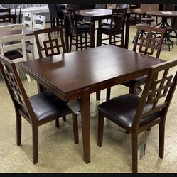 Black/ Brown Kitchen Table And Chairs 👉 Dining Room Set 👍 Showroom Available 