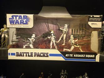 Star Wars Clone Wars AT TE Assault Squad Battlepack  Figures
