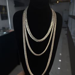 Silver Cuban Link Chains