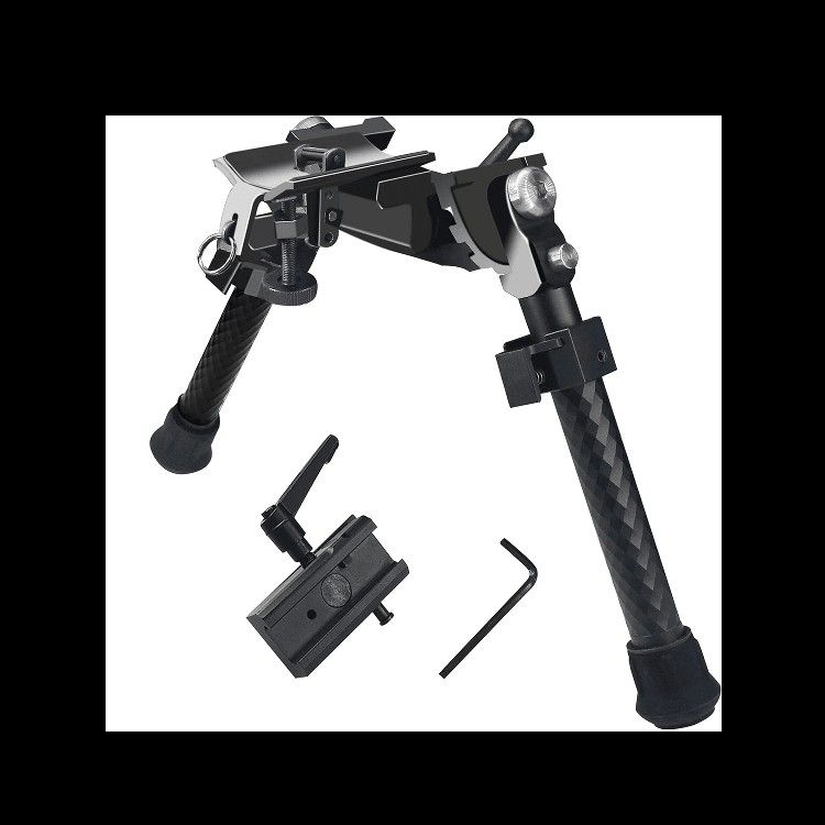 UUQ 8”–12” Heavy‑Duty Adjustable Bipod w/ Sling Stud Adapter & Picatinny Rail Adapter