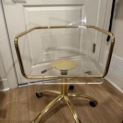 Acrylic And Gold Conference / Office / Desk Chair - GREAT CONDITION! 