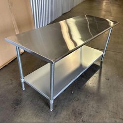 Professional Grade Brand New Stainless Steel Work Table Prep Table Packaging Table Work Bench Kitchen Island Equipment Stand 