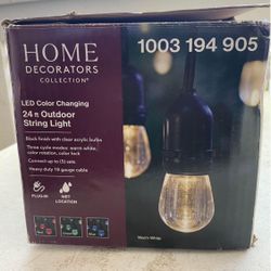 Home Decorators Collection 12-Light 24 ft. Indoor/Outdoor Integrated LED String Light with Color Cha