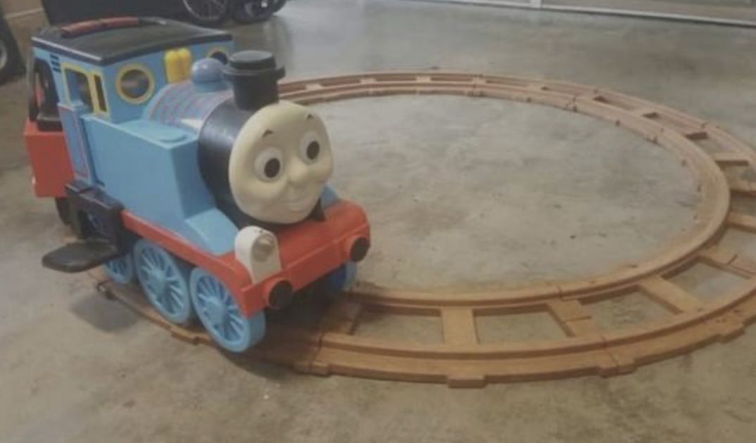 Peg Perego Thomas Thomas The Tank Ride On Train With Tracks Peg Perego  Thomas The Tank