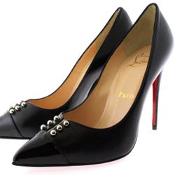 NEW Christian Louboutin Predupump 100 Black leather Heels SIZE 36 EU, 6 US With BOX Women Party Wedding Christmas Gift 