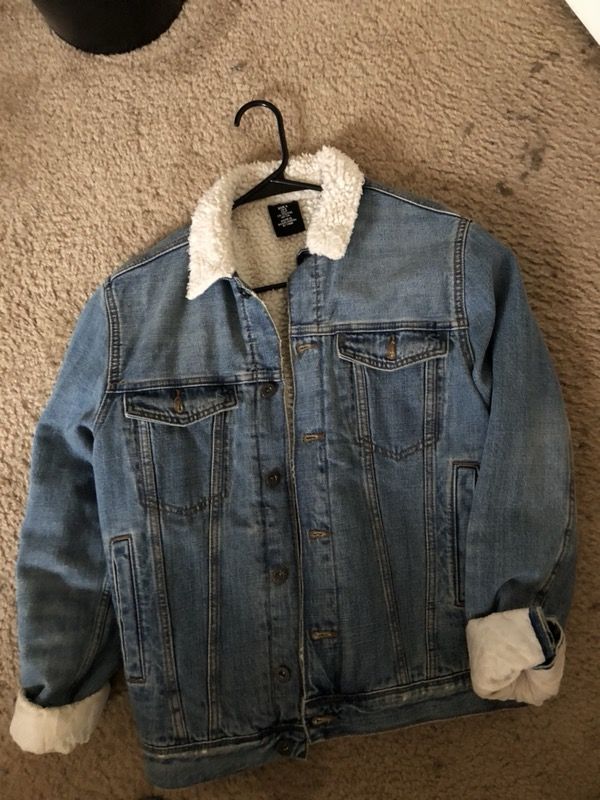 H&M fleece jean jacket