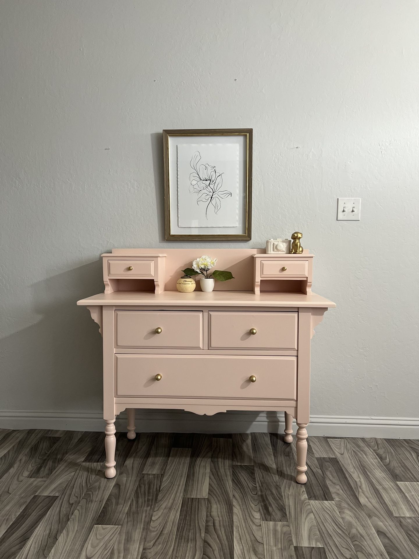 Pink Antique Dresser