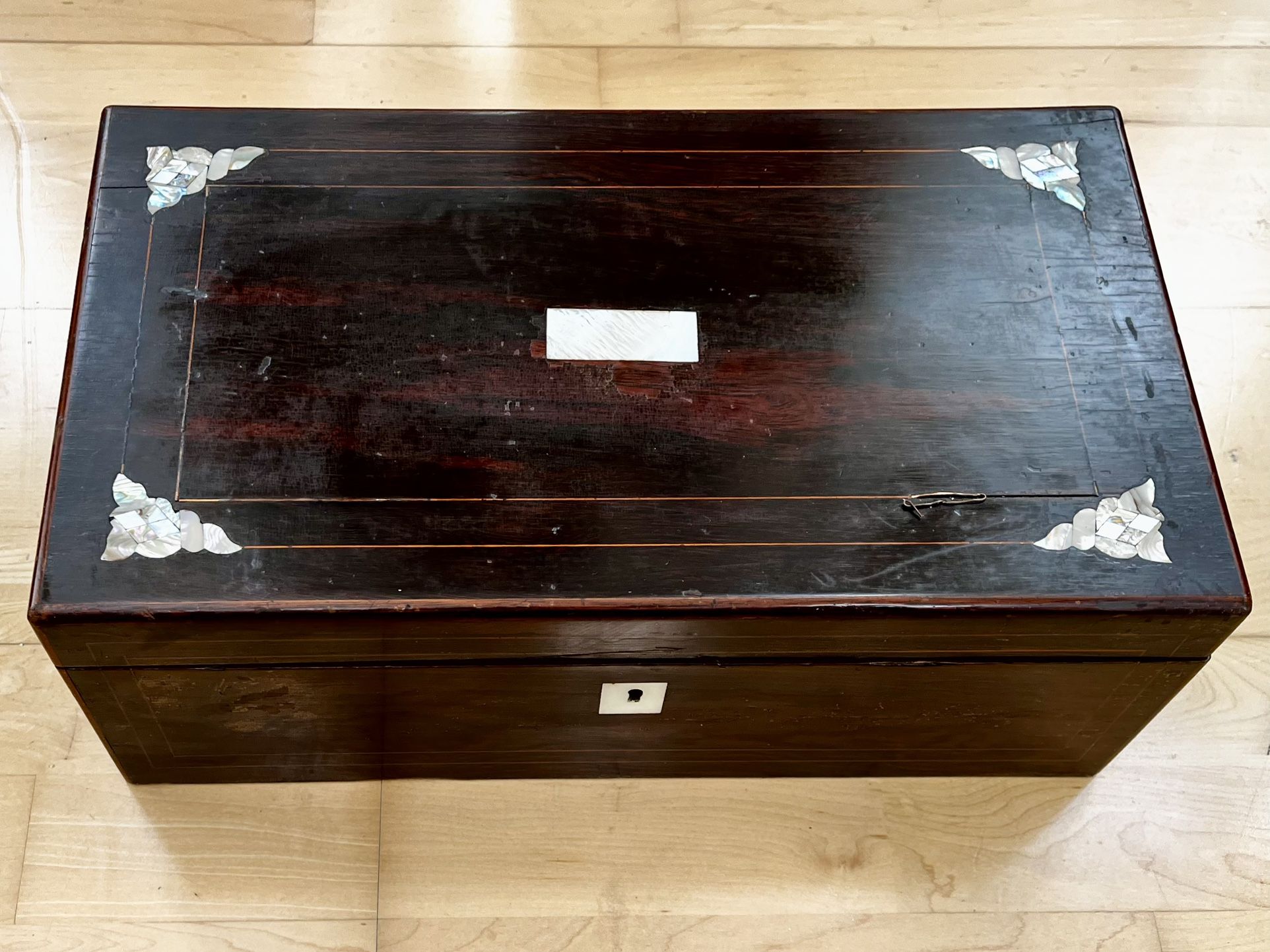 Antique folding travel desk