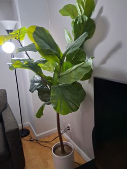 Brand new Faux Green big leaf plant