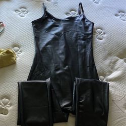 Leather Black Jumpsuit