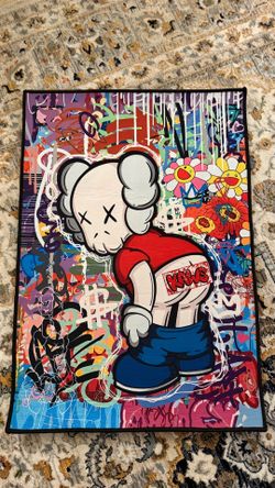 KAWS Inspired Graffiti Decorative Rug – Brand New