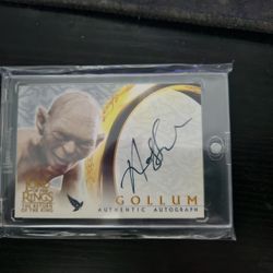 lord of the rings gollum autograph card