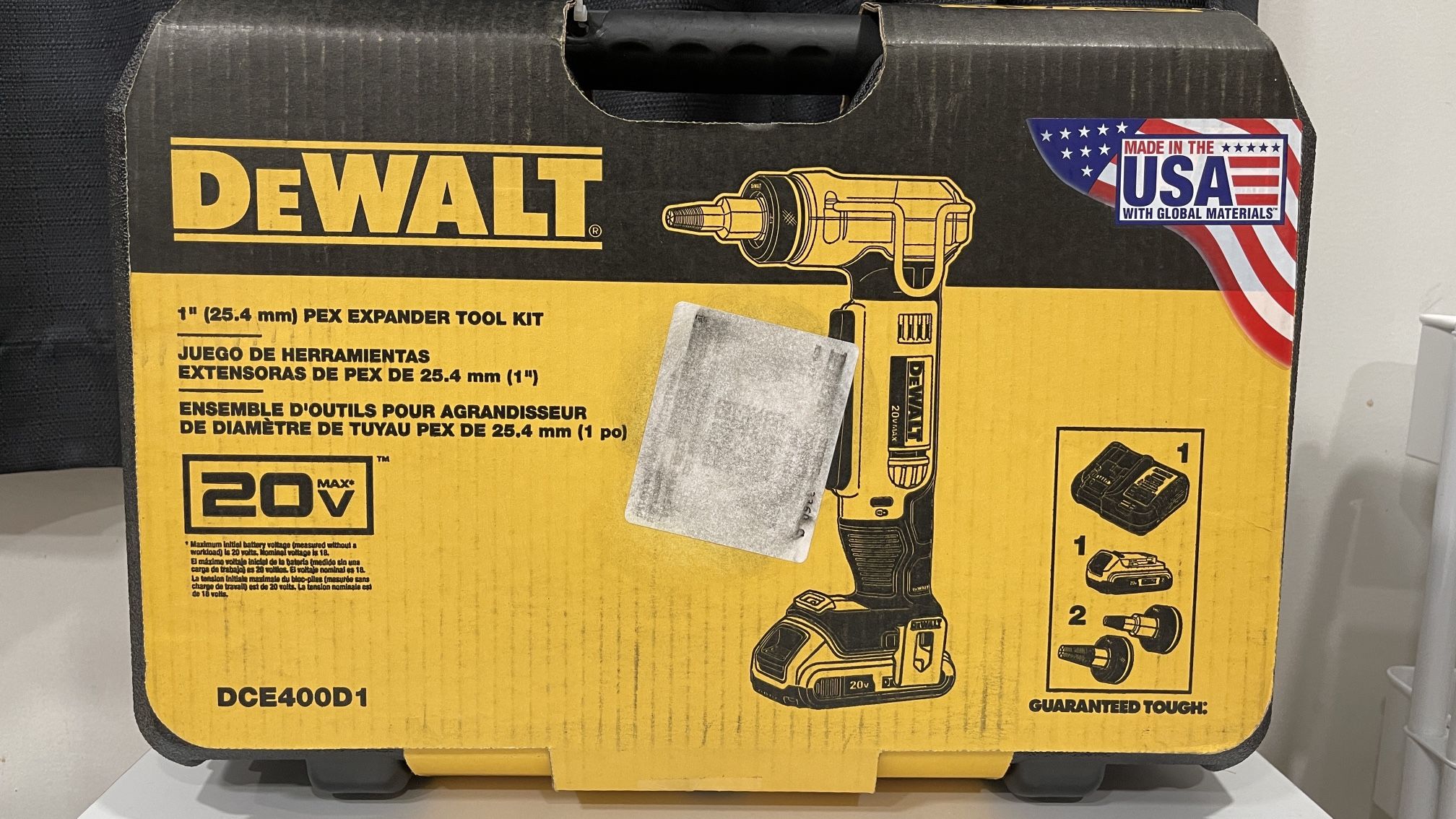 20v Dewalt 1 Inch Pex Expander Tool Kit DCE400D1