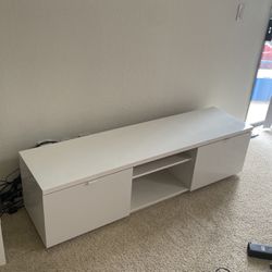 Ikea TV Stand Byas In White