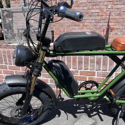750 Watt Dual Rider/Dual Battery, Pegs, Electric Ebike, 26ah Total Amp Batteries (Removable), 80 Mile Distance(Long Seat/Dual Rider Style)