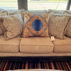 Tan Fabric Sofa 