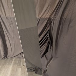 White Metal Standing Mirror 