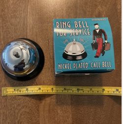 Vintage Customer Service/Hotel Desk Service Counter Call Bell 3" Accoutrements