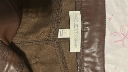 Project/Rebel Brown Leather Shorts Size S