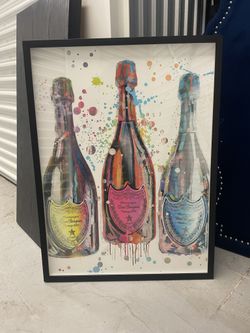 Dom Pérignon Pop Art Champagne Wall Art – Framed Print