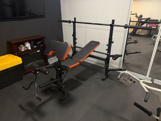 GIKPAL 6-in-1 Weight Bench + 7FT Olympic Barbell – Moving Sale