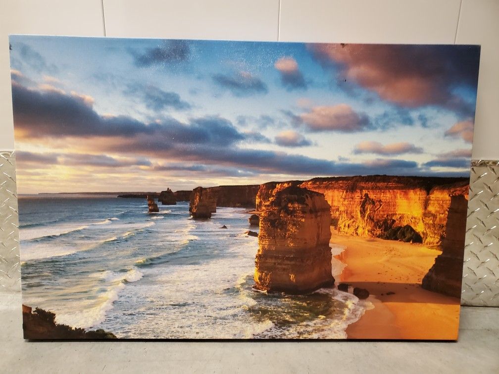 30 X 24 Inch Australian Beach Canvas Picture