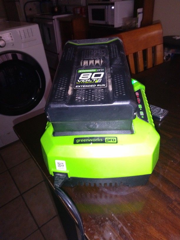 Lawn Mower Battery And Charger Greenworks Pro Guess The Battery And Charger Only