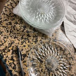 Crystal dessert Plates