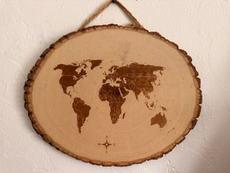 Wooden World Map